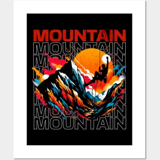 Mountain Climber Multitext Design Posters and Art